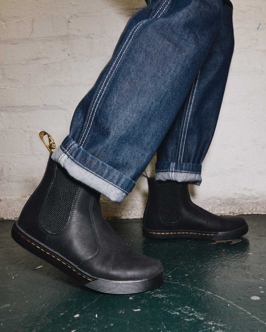 schwarze dr. martens makela chelsea boots für damen