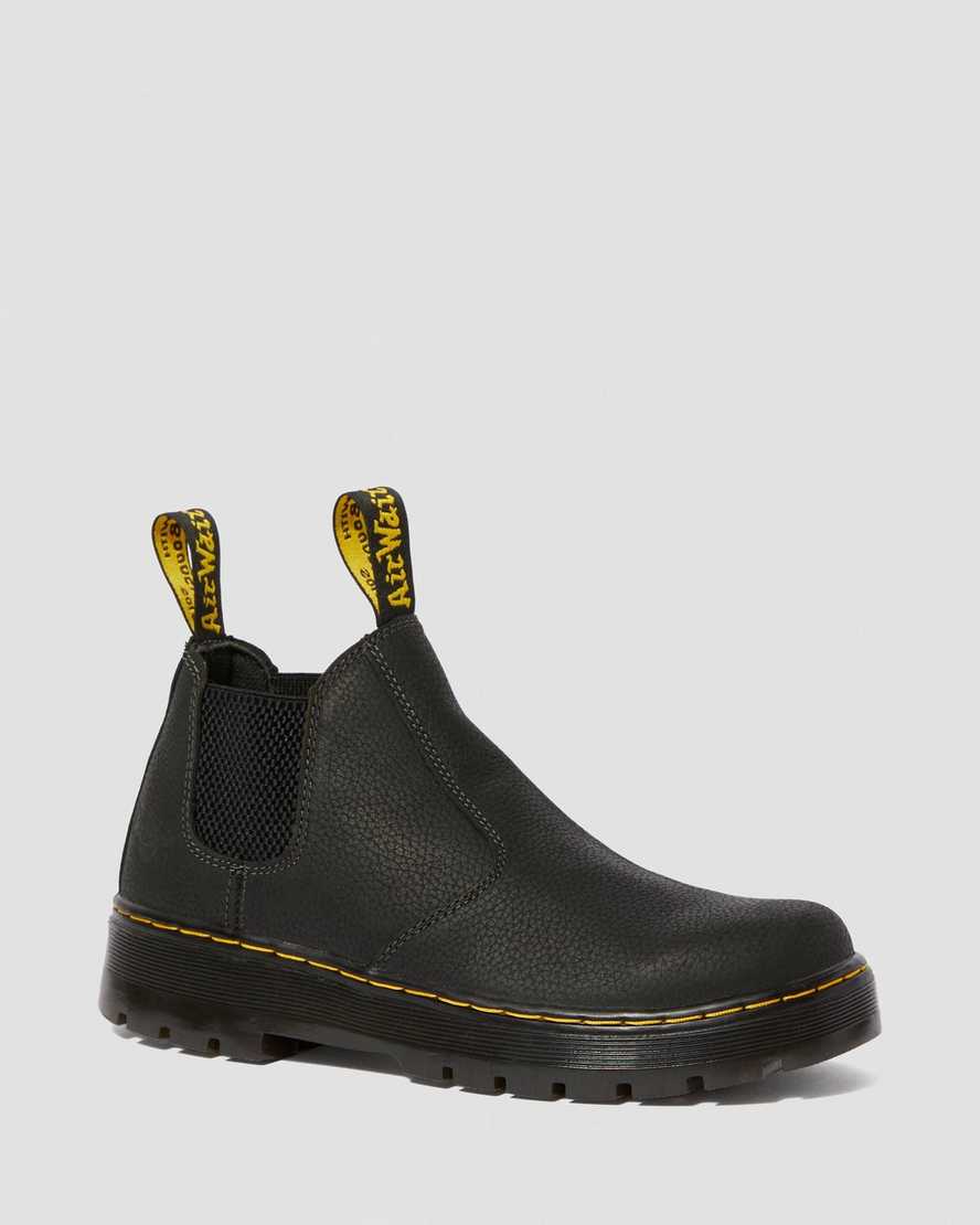 schwarze dr. martens hardie work chelsea boots für damen