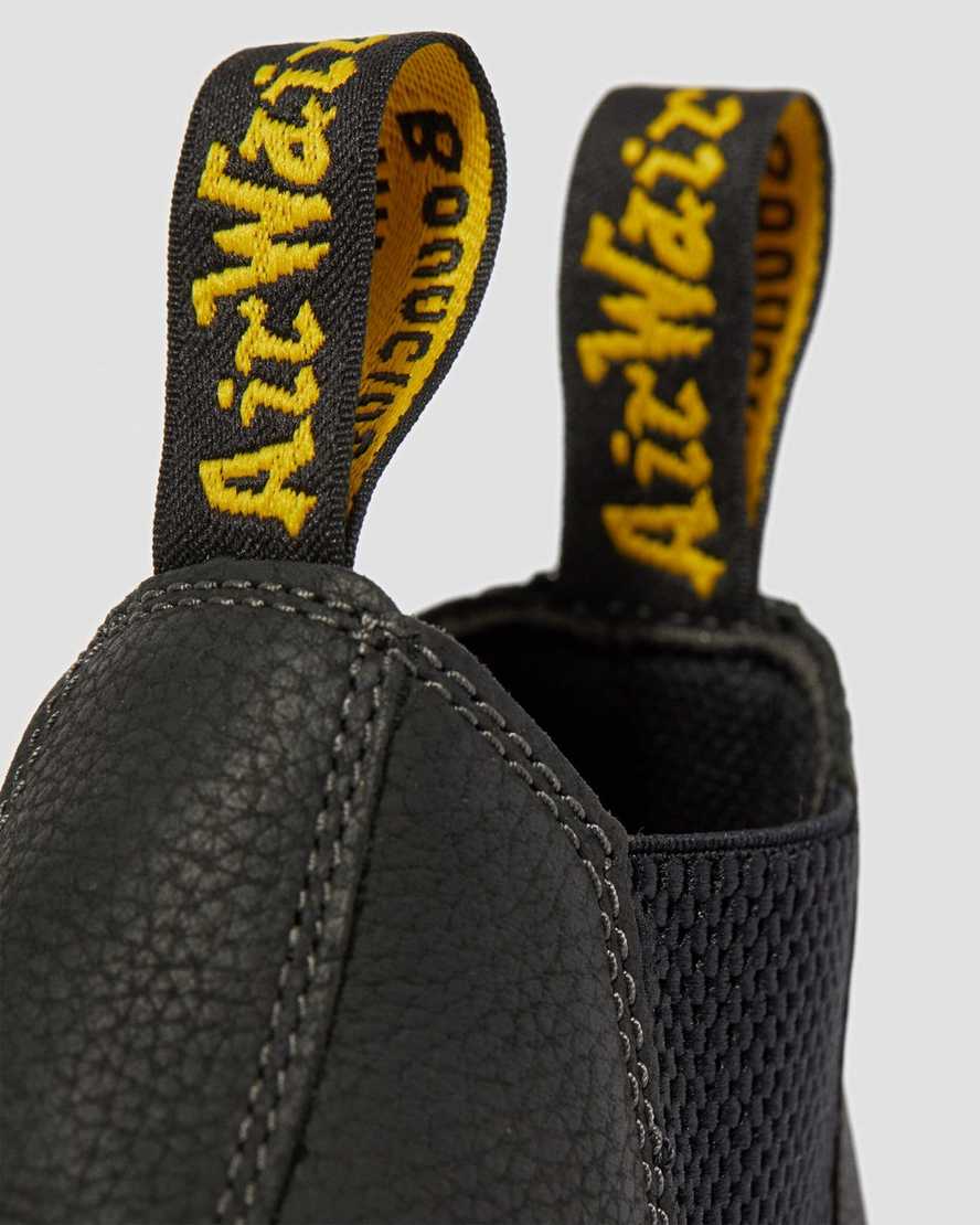 schwarze dr. martens hardie work chelsea boots für damen