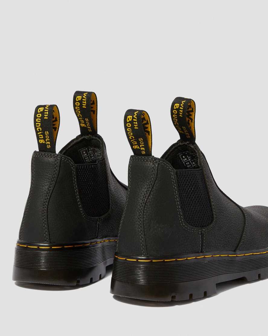 schwarze dr. martens hardie work chelsea boots für damen