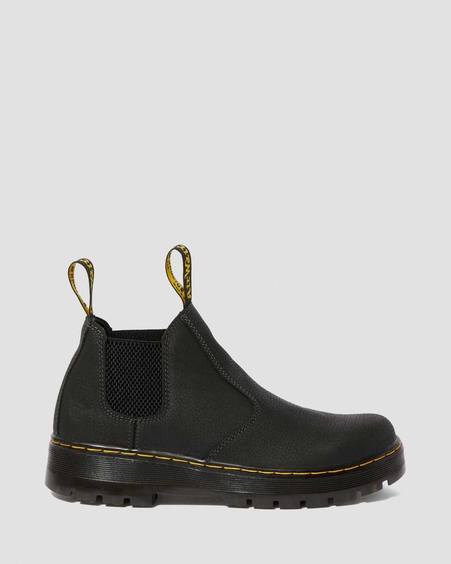 schwarze dr. martens hardie work chelsea boots für damen