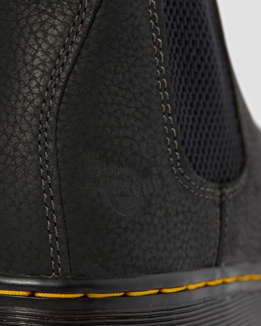 schwarze dr. martens hardie work chelsea boots für damen
