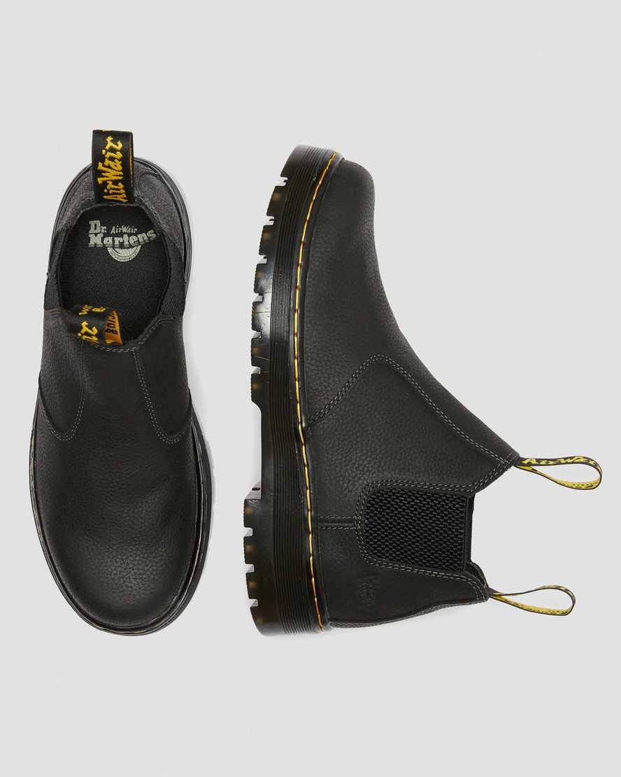 schwarze dr. martens hardie work chelsea boots für damen