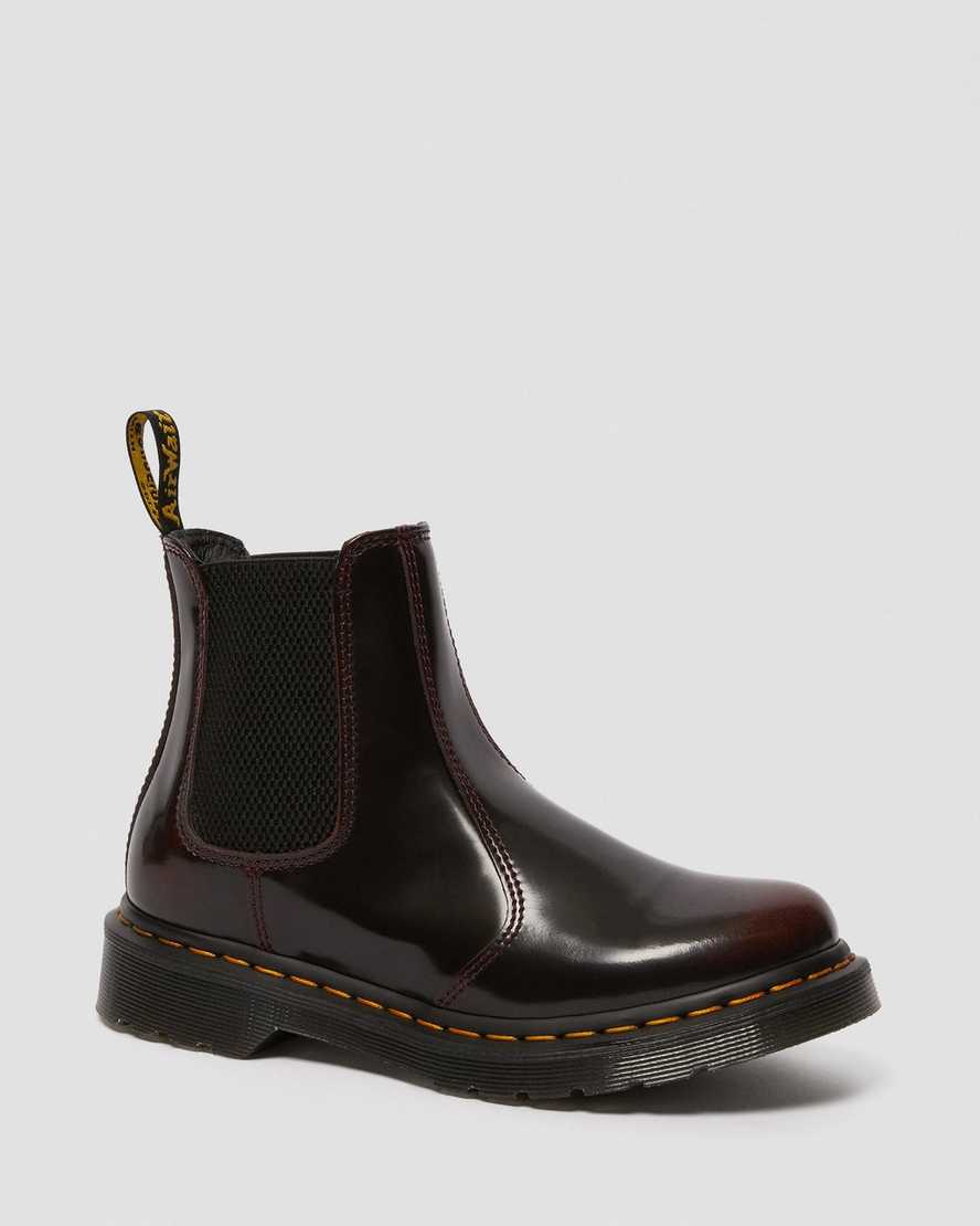 rote dr. martens 2976 arcadia chelsea boots für damen