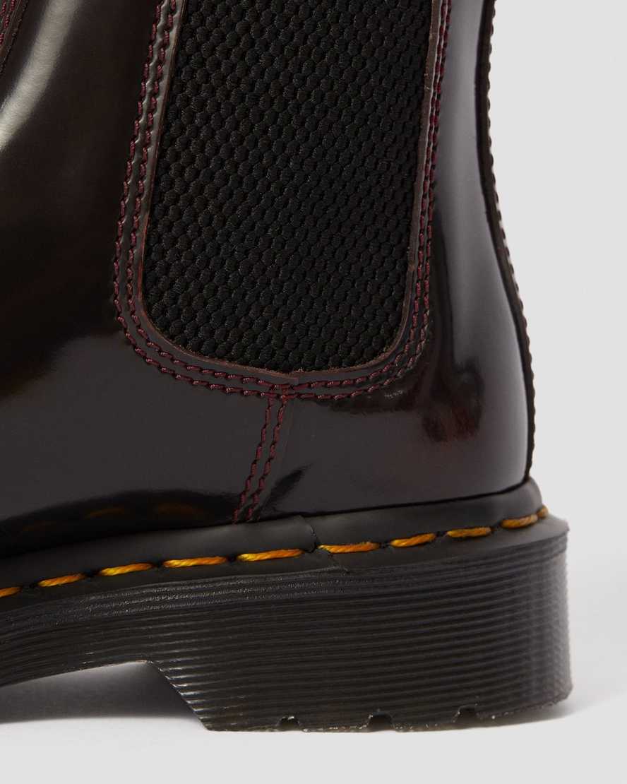 rote dr. martens 2976 arcadia chelsea boots für damen