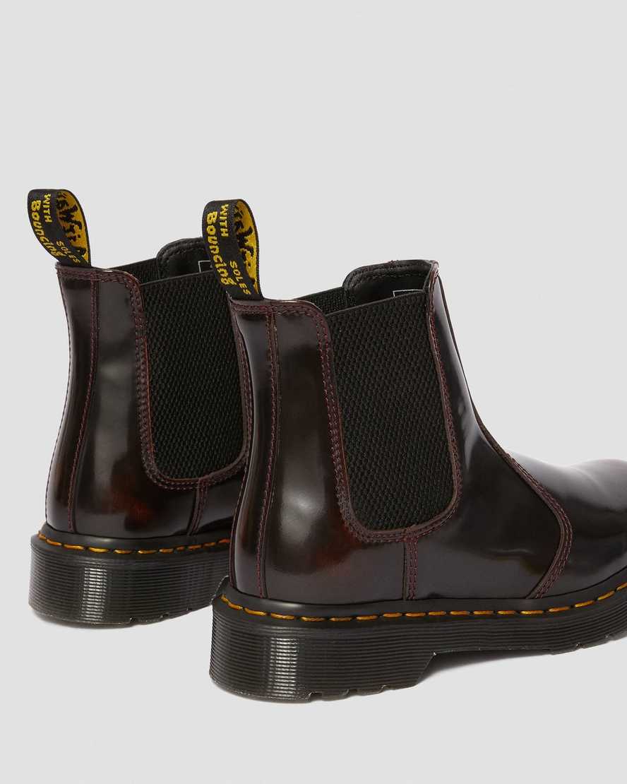 rote dr. martens 2976 arcadia chelsea boots für damen