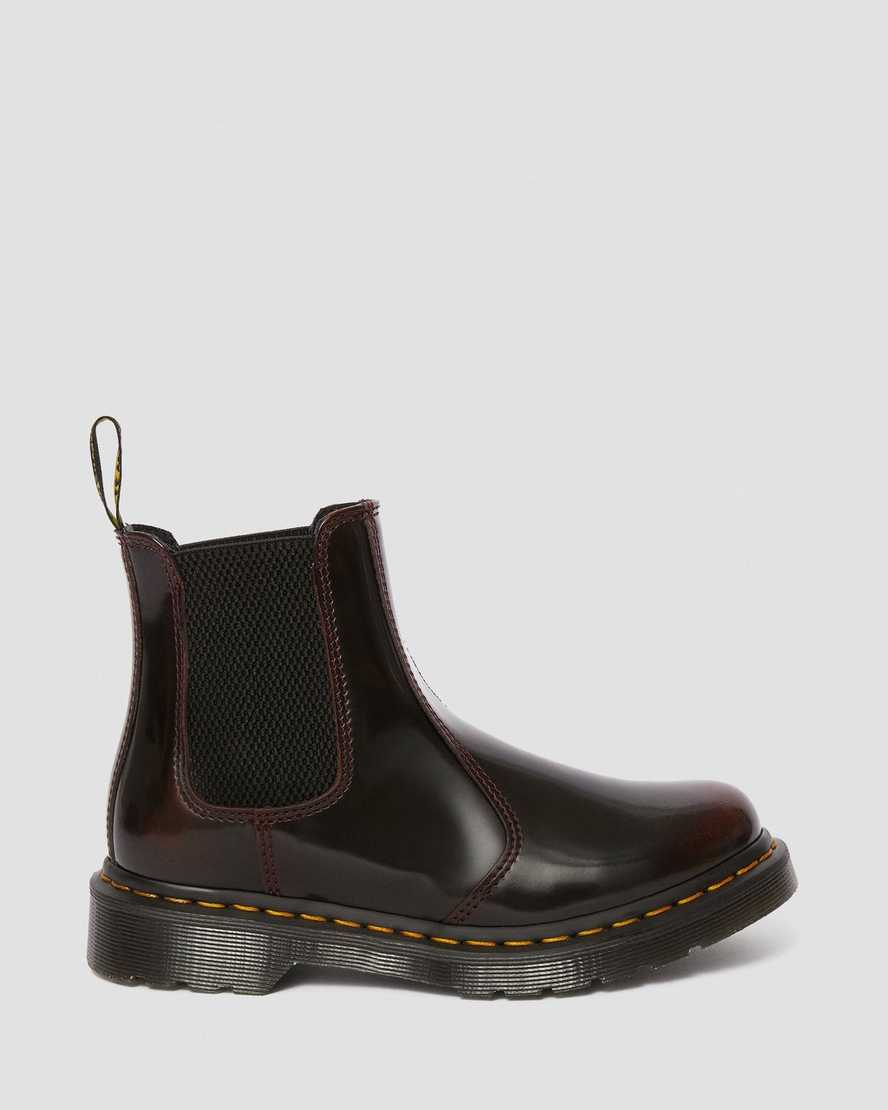 rote dr. martens 2976 arcadia chelsea boots für damen