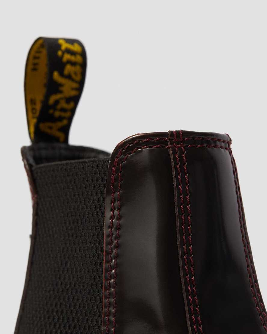 rote dr. martens 2976 arcadia chelsea boots für damen