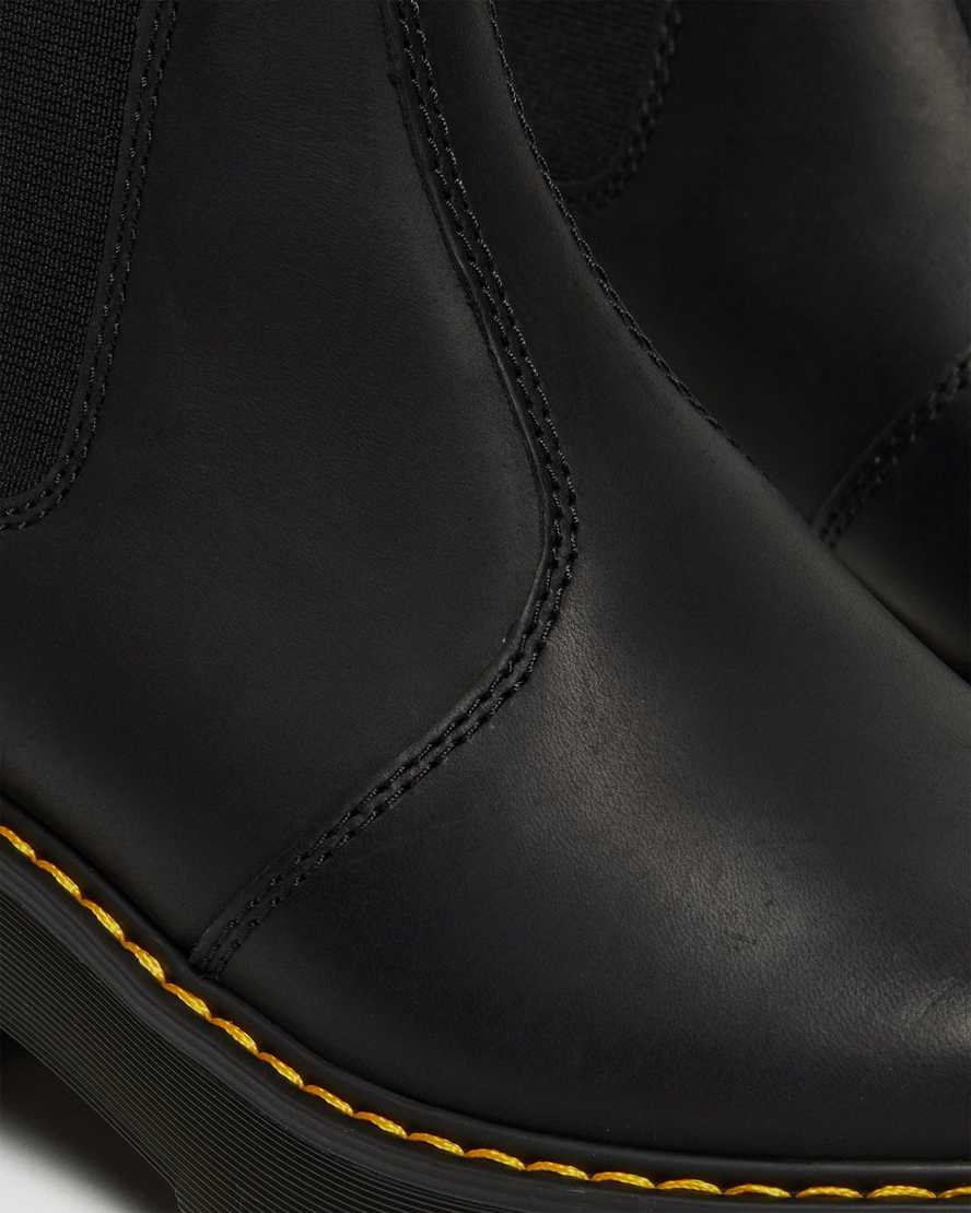 schwarze dr. martens rometty plateau-chelsea-boots für damen