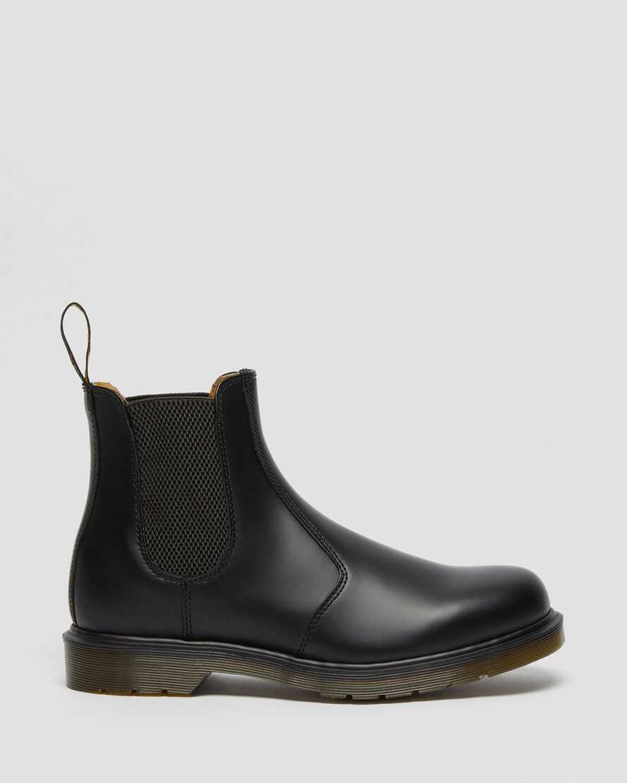 schwarze dr. martens 2976 smooth chelsea boots für damen