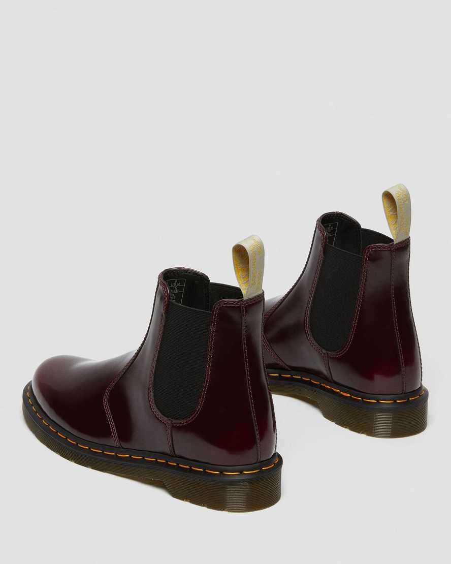 rote dr. martens 2976 chelsea boots für damen