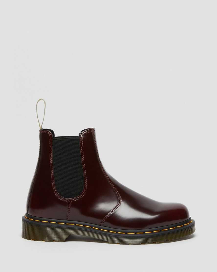 rote dr. martens 2976 chelsea boots für damen