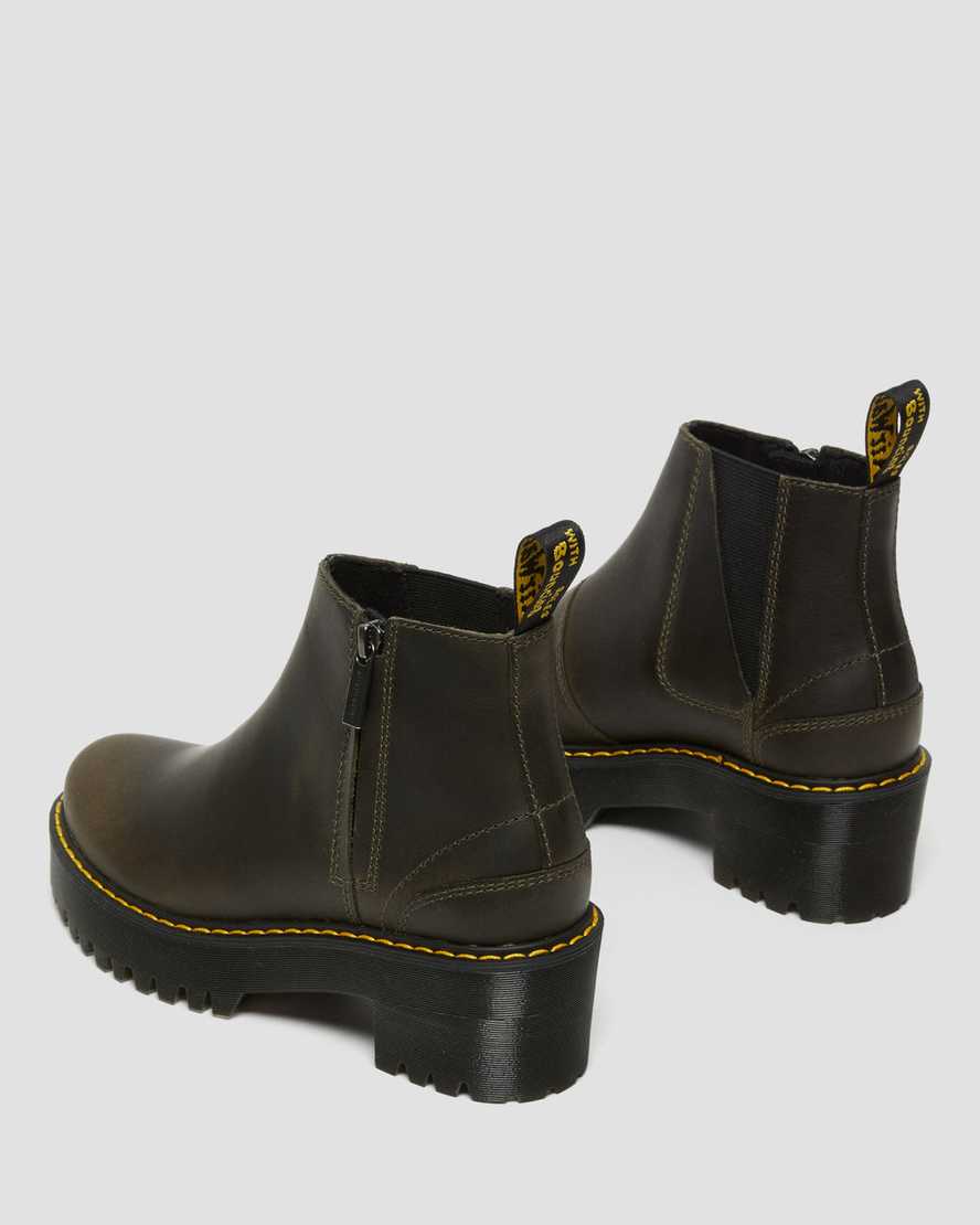 braune dr. martens rometty chelsea boots für damen