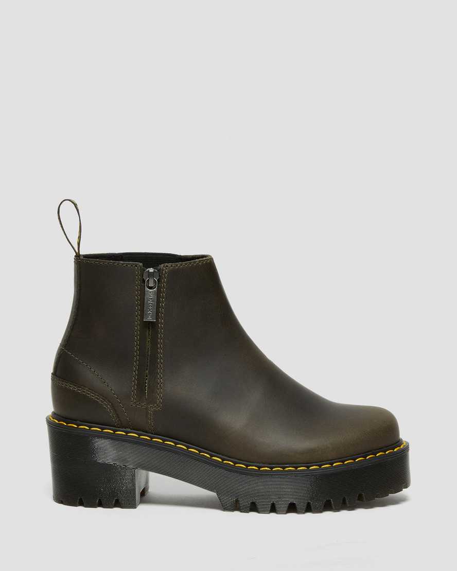 braune dr. martens rometty chelsea boots für damen