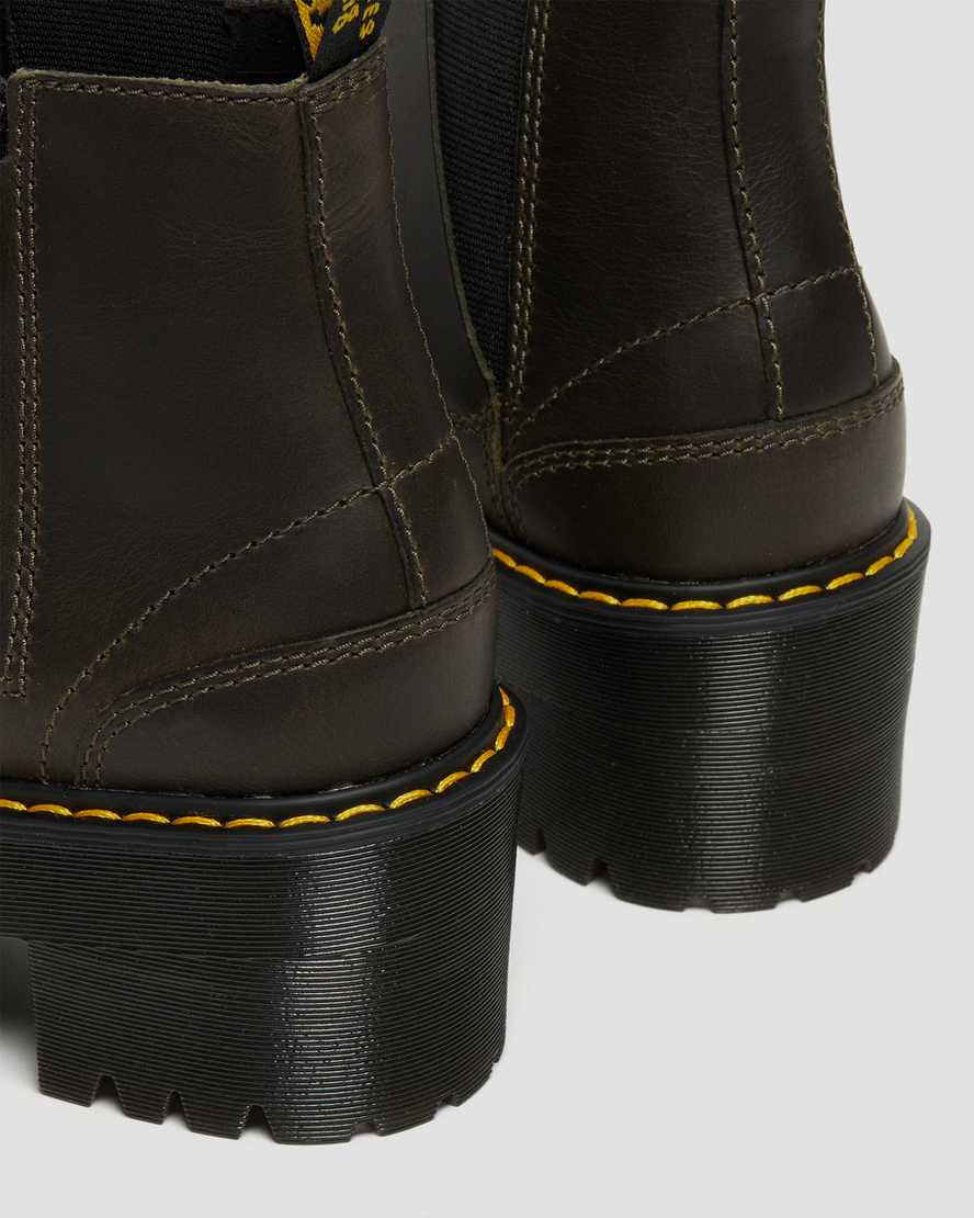 braune dr. martens rometty chelsea boots für damen