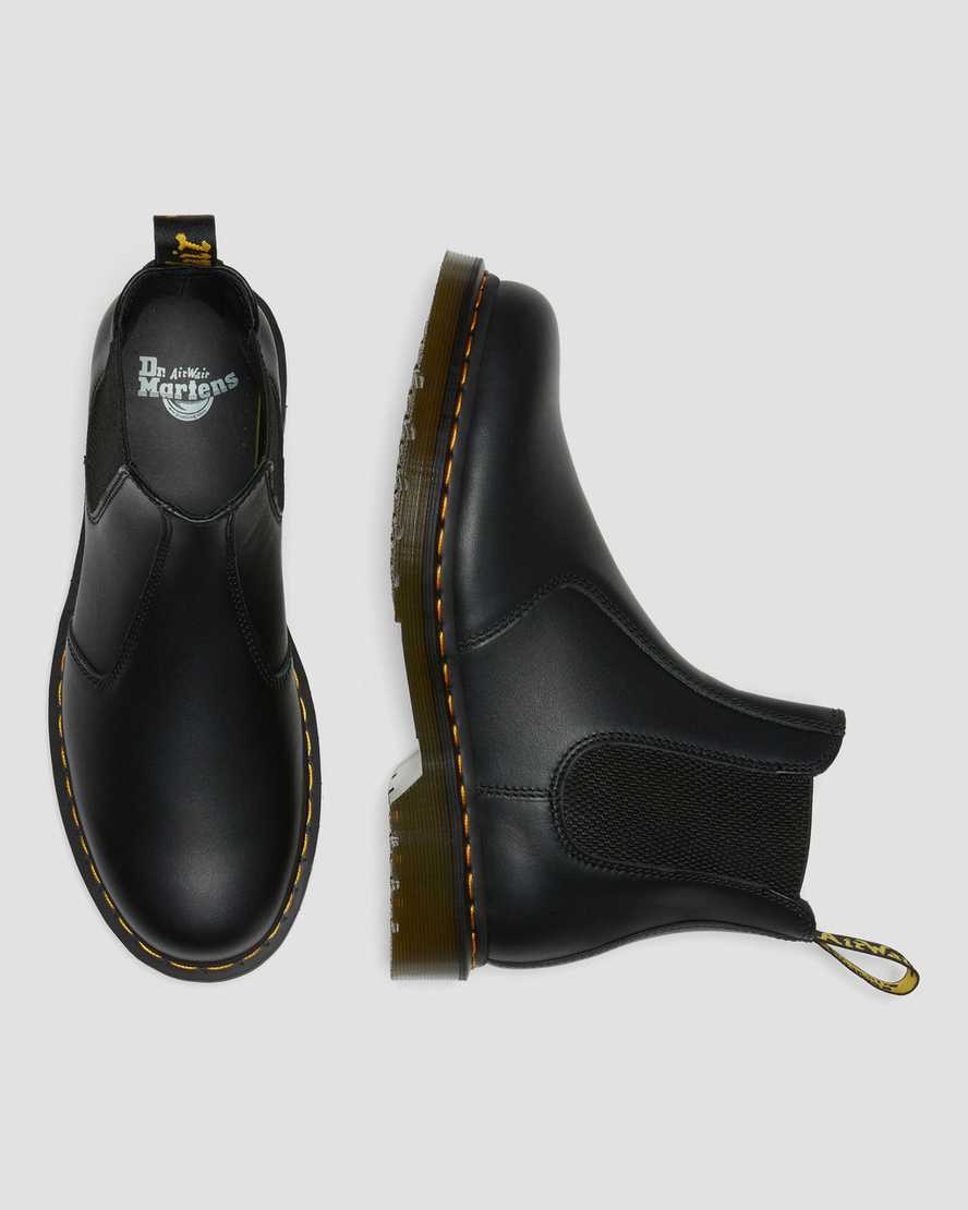 schwarze dr. martens 2976 nappa chelsea boots für damen