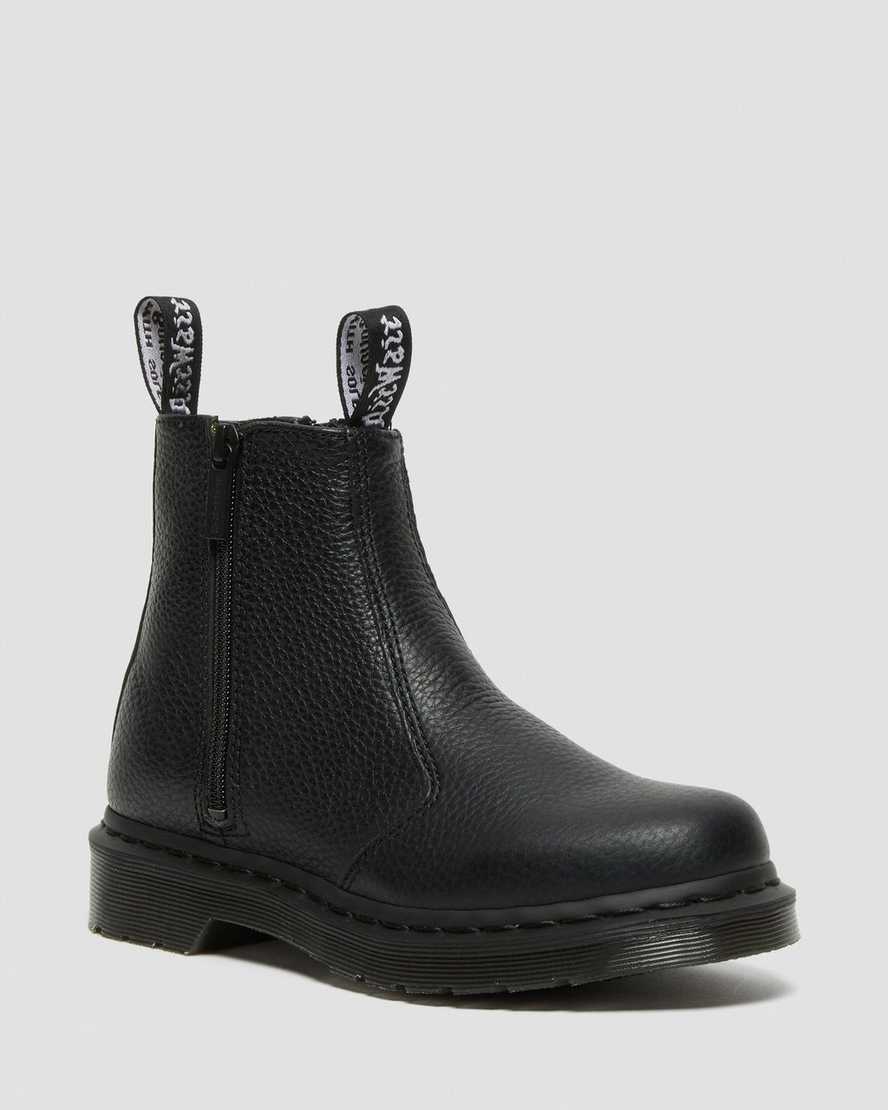 schwarze dr. martens 2976 zipper chelsea boots für damen