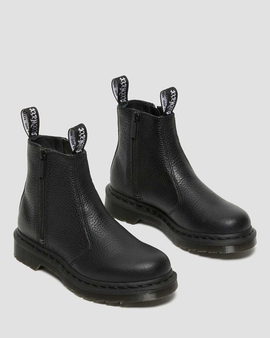 schwarze dr. martens 2976 zipper chelsea boots für damen