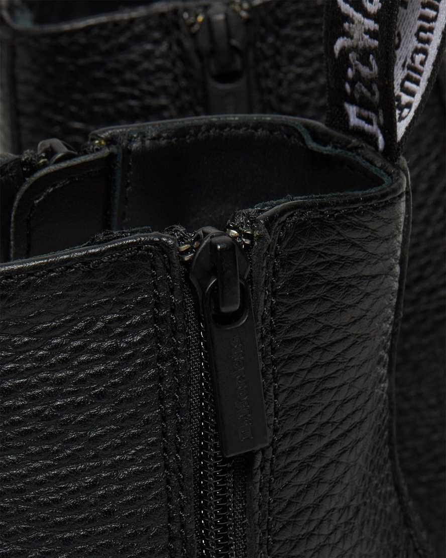 schwarze dr. martens 2976 zipper chelsea boots für damen