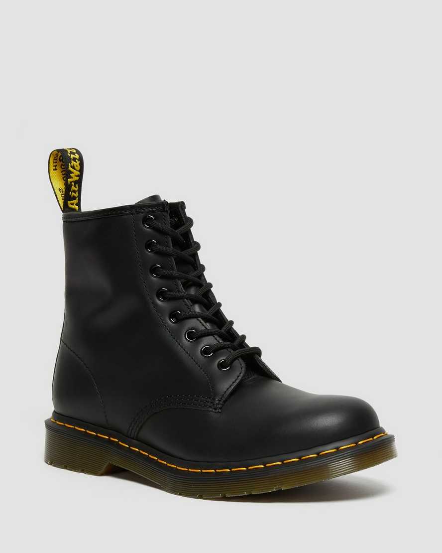 schwarze dr. martens 1460 nappa damen-schnürstiefel