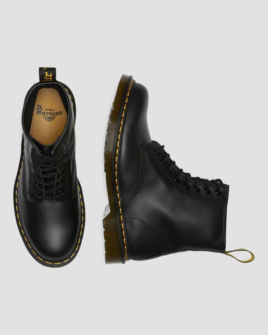 schwarze dr. martens 1460 nappa damen-schnürstiefel