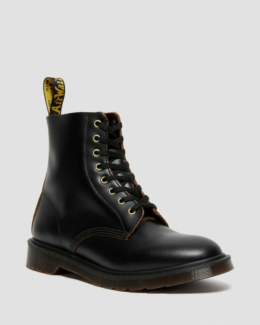 schwarze dr. martens 1460 vintage smooth damen-schnürstiefel