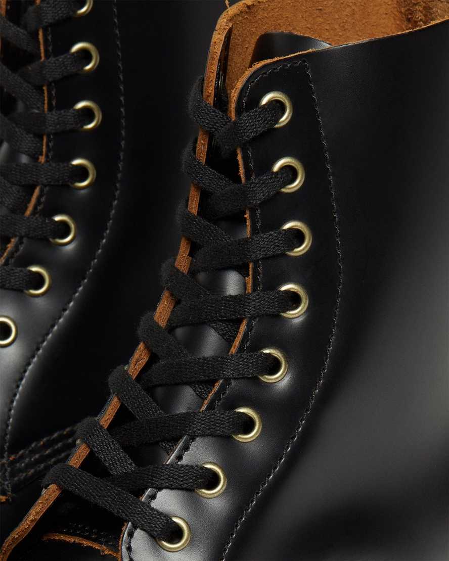 schwarze dr. martens 1460 vintage smooth damen-schnürstiefel