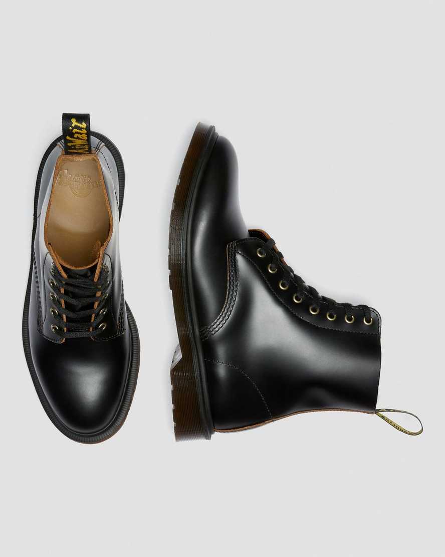 schwarze dr. martens 1460 vintage smooth damen-schnürstiefel