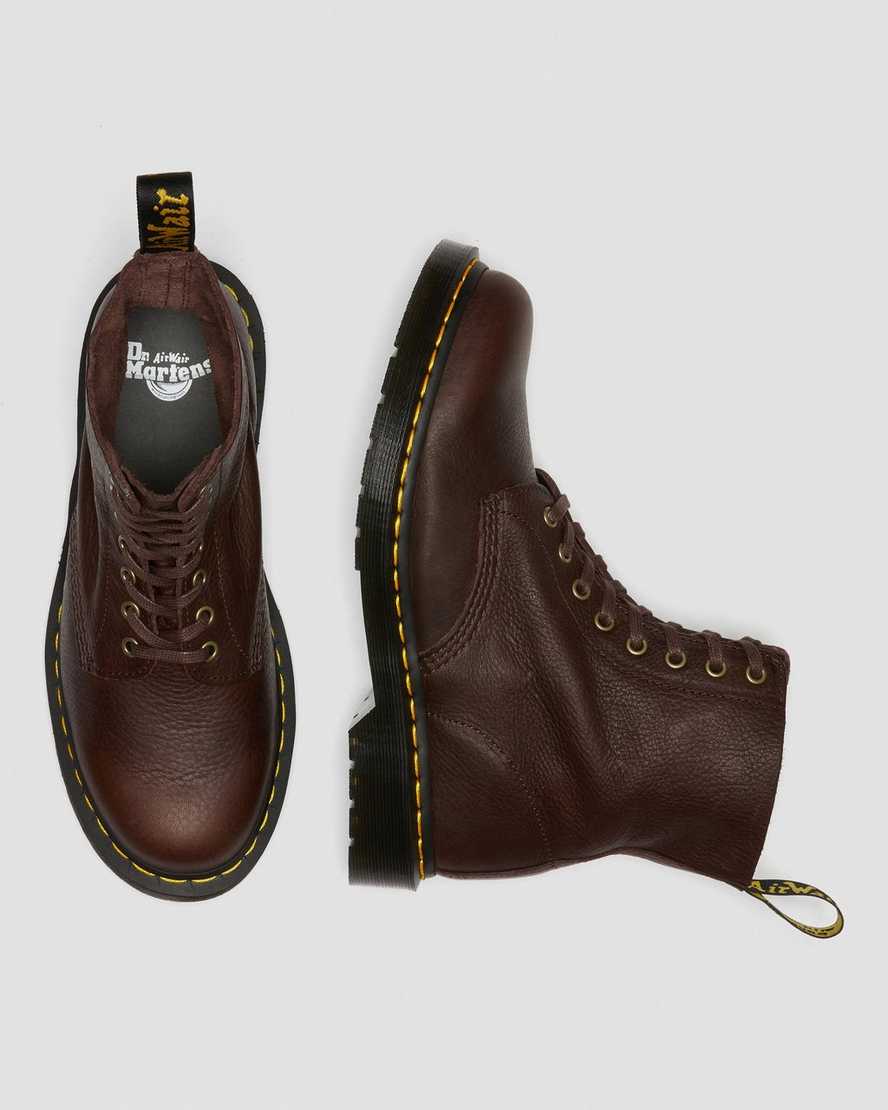 braune dr. martens 1460 pascal ambassador damen-schnürstiefel