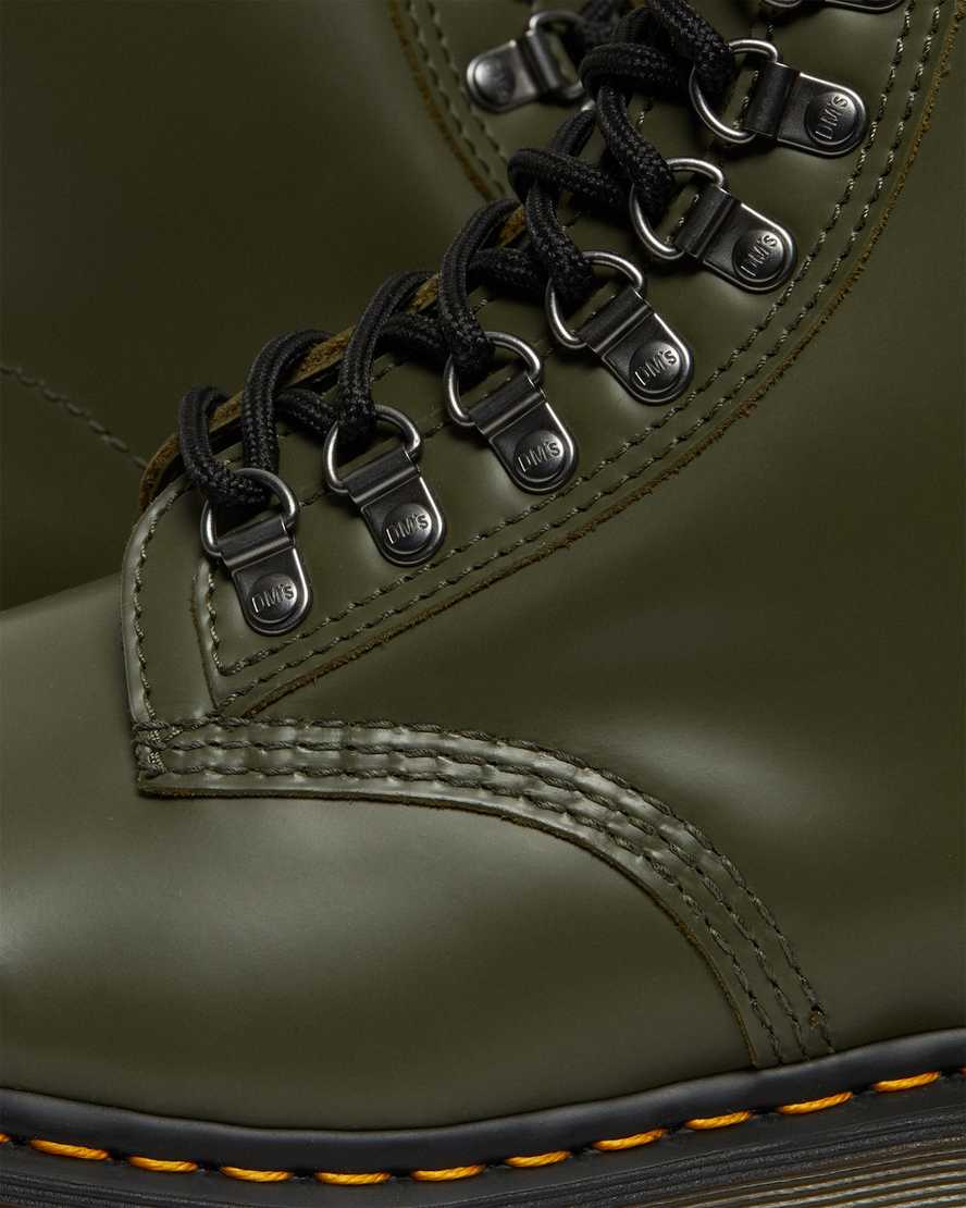 grüne dr. martens 1460 pascal verso smooth damen-schnürstiefel