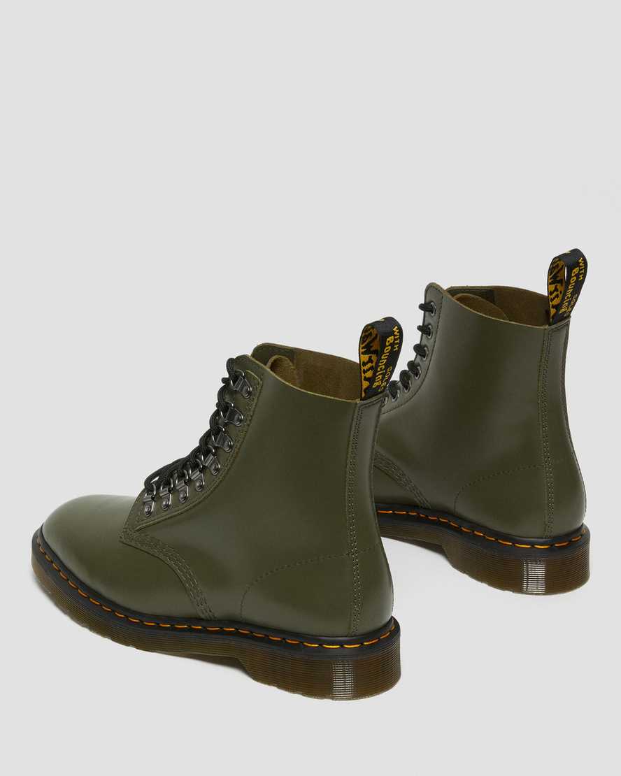 grüne dr. martens 1460 pascal verso smooth damen-schnürstiefel