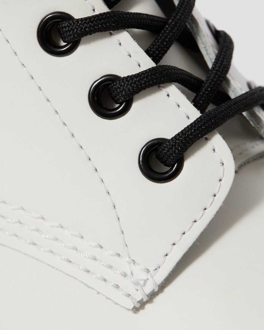 weiße dr. martens 1460 smooth damen-schnürstiefel