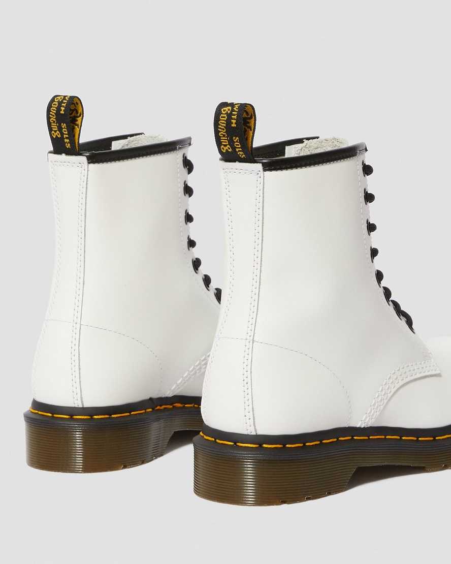 weiße dr. martens 1460 smooth damen-schnürstiefel