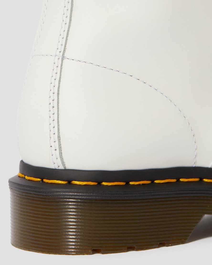 weiße dr. martens 1460 smooth damen-schnürstiefel