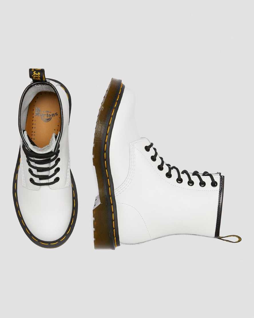 weiße dr. martens 1460 smooth damen-schnürstiefel