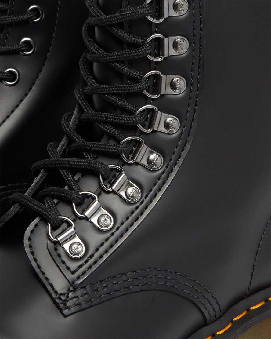 schwarze dr. martens 1460 pascal verso smooth damen-schnürstiefel
