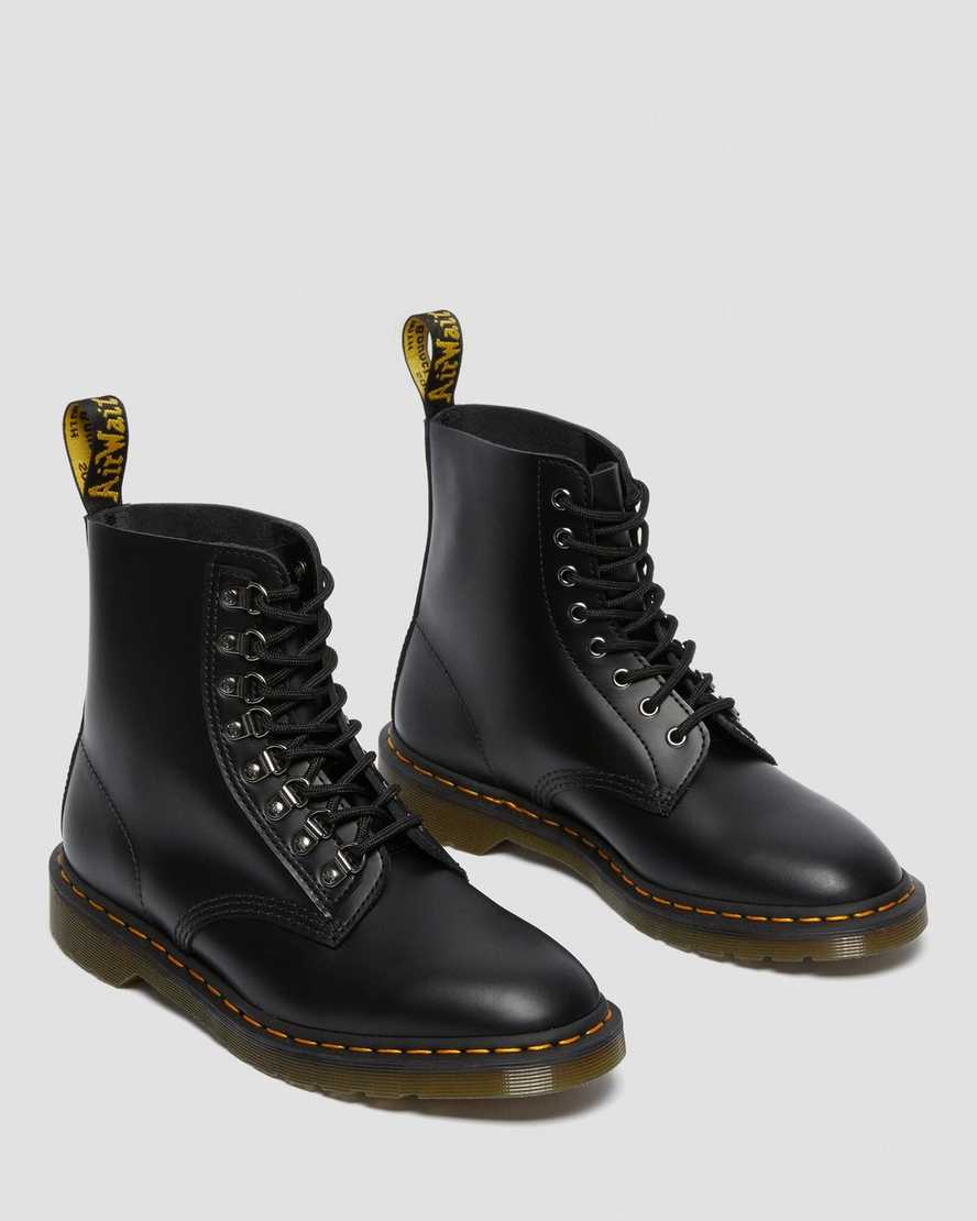 schwarze dr. martens 1460 pascal verso smooth damen-schnürstiefel