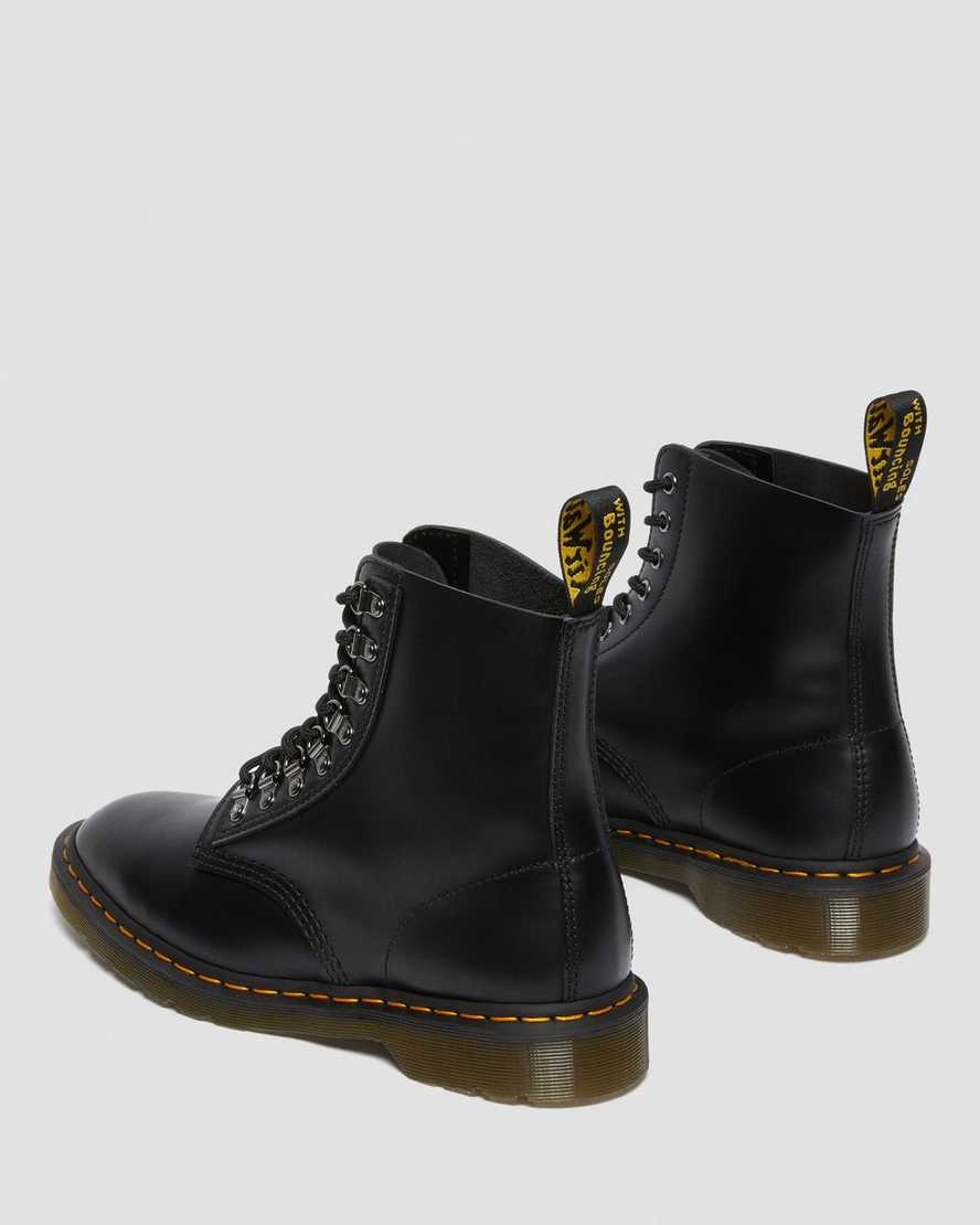 schwarze dr. martens 1460 pascal verso smooth damen-schnürstiefel