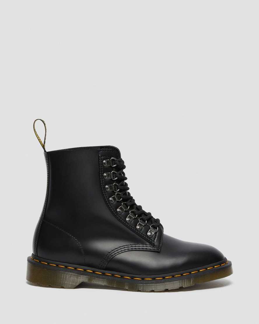 schwarze dr. martens 1460 pascal verso smooth damen-schnürstiefel