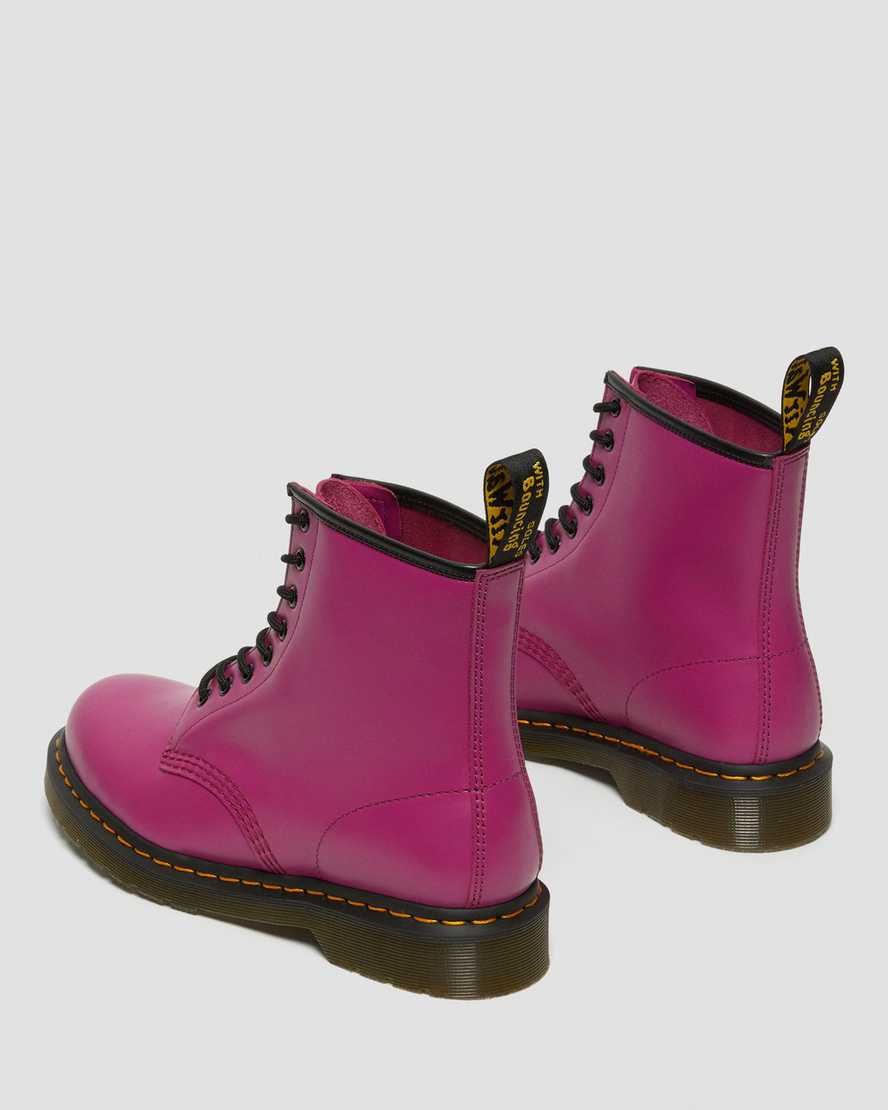 pinkfarbene dr. martens 1460 smooth damen-schnürstiefel