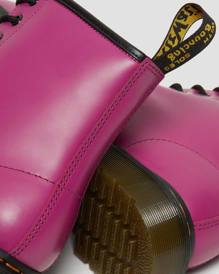 pinkfarbene dr. martens 1460 smooth damen-schnürstiefel