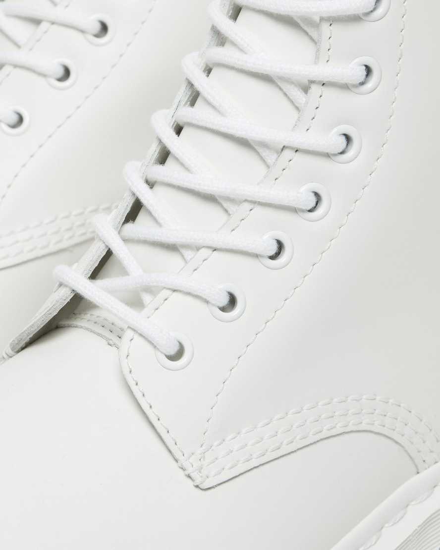 weiße dr. martens 1460 mono smooth damen-schnürstiefel