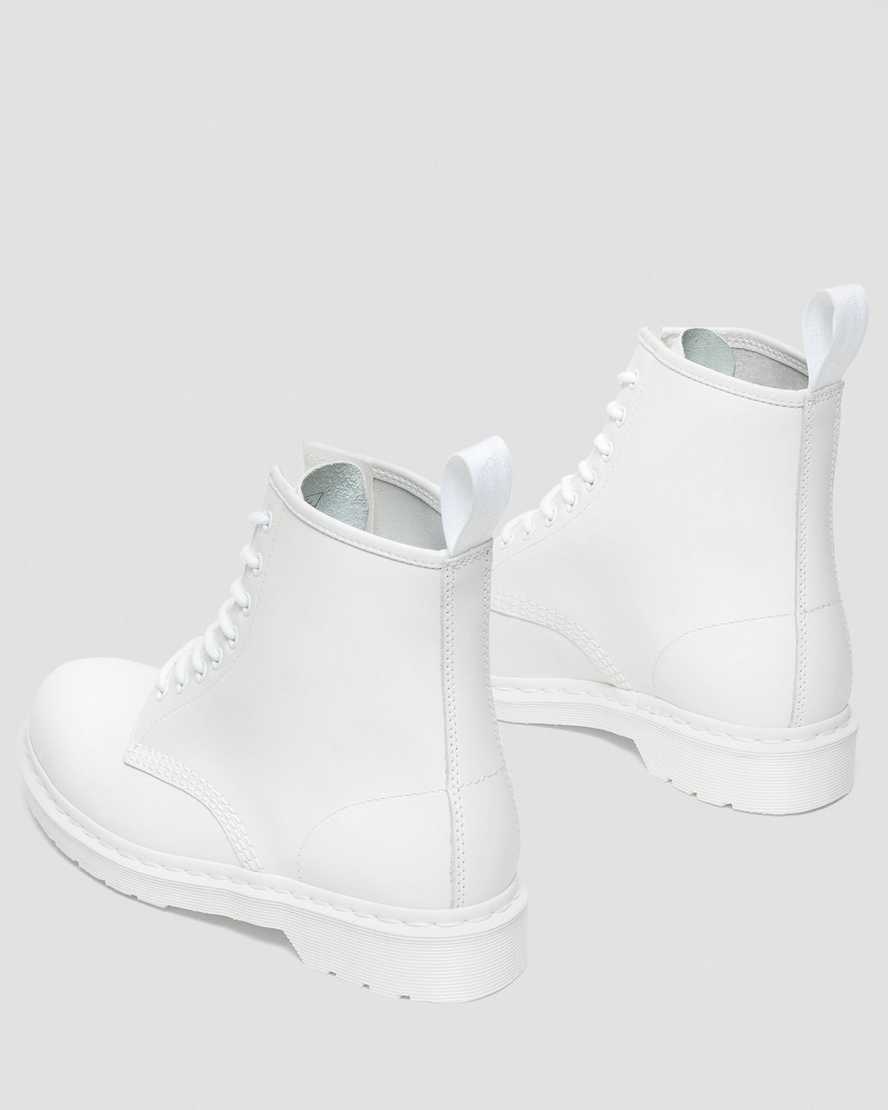 weiße dr. martens 1460 mono smooth damen-schnürstiefel