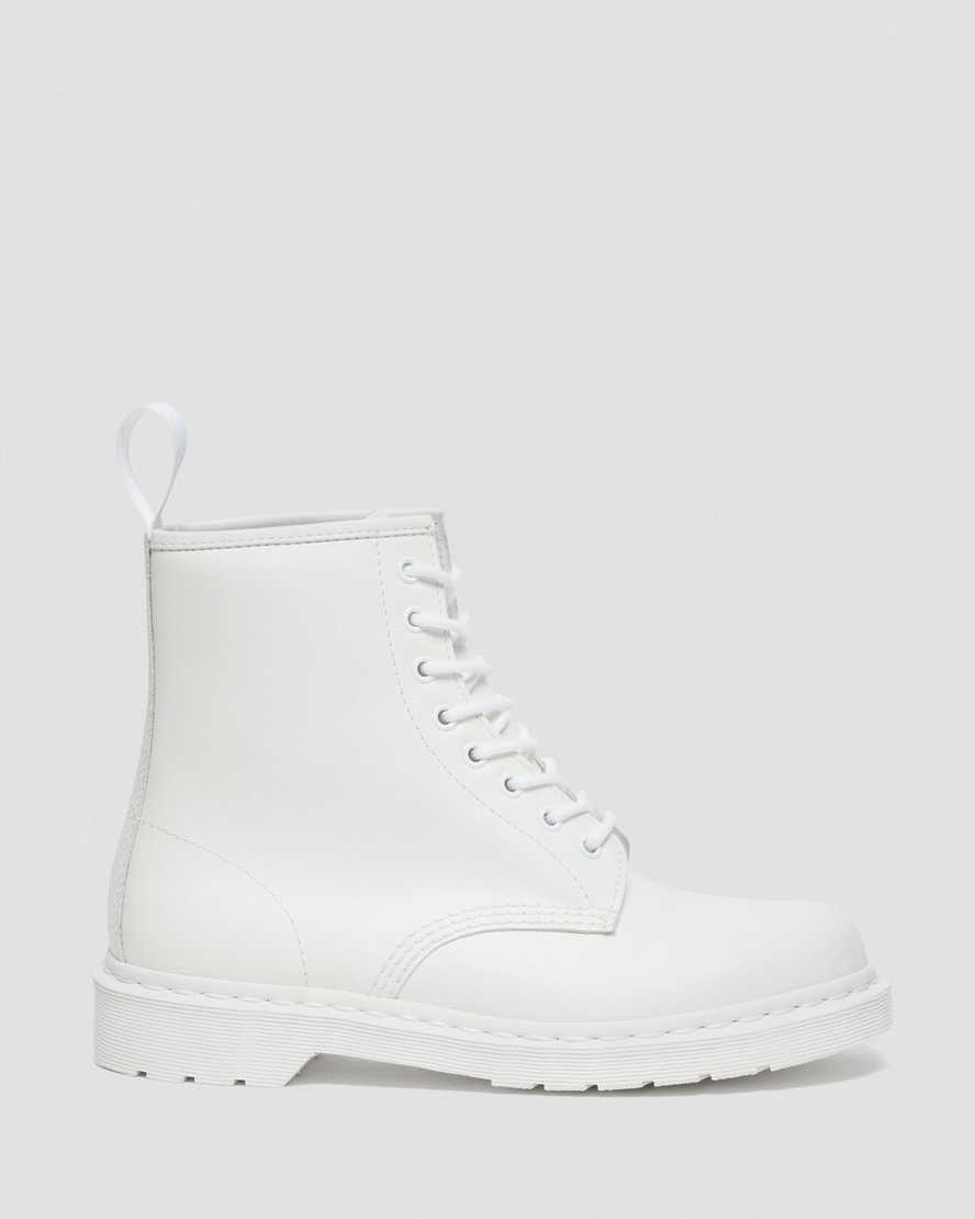 weiße dr. martens 1460 mono smooth damen-schnürstiefel