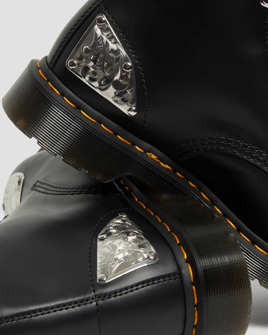 schwarze dr. martens king nerd 1460 damen-schnürstiefel