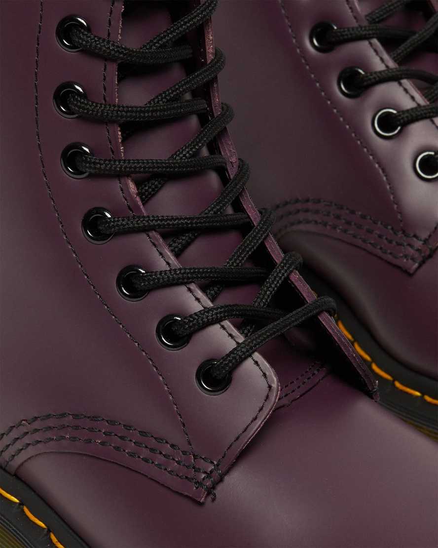 lila dr. martens 1460 smooth damen-schnürstiefel