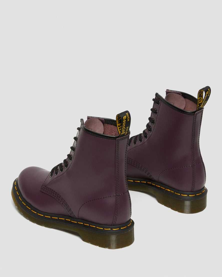 lila dr. martens 1460 smooth damen-schnürstiefel