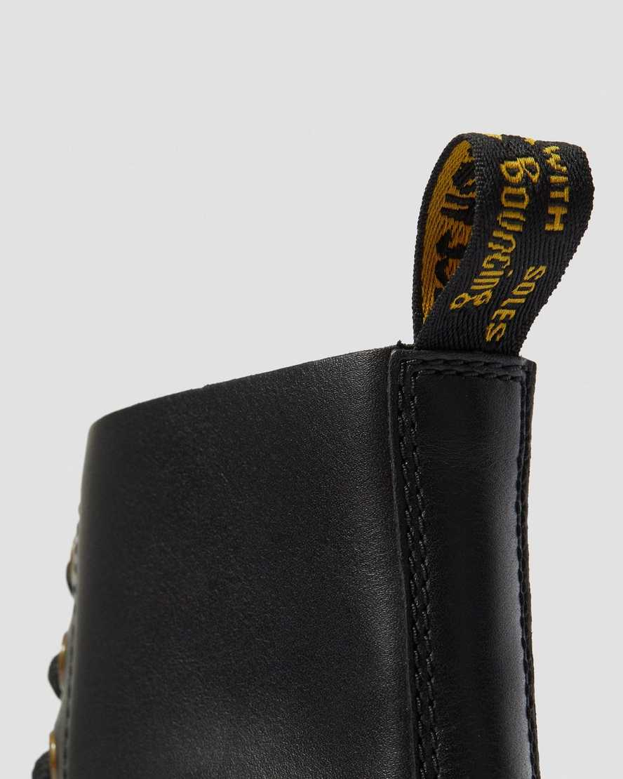 schwarze dr. martens clemency schnürstiefel für damen mit absatz