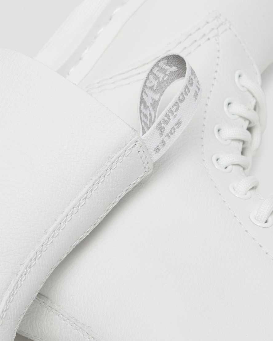 weiße dr. martens 1460 pascal mono damen-schnürstiefel