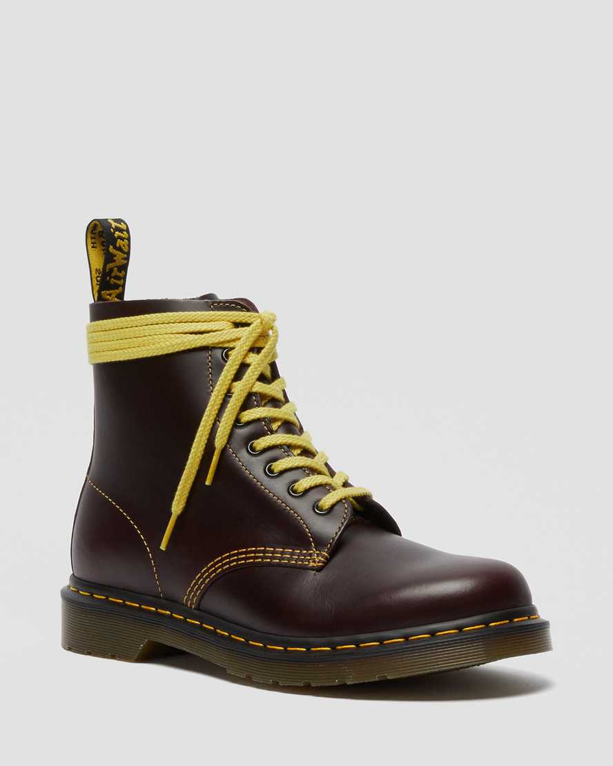 burgunderrote dr. martens 1460 pascal atlas damen-schnürstiefel